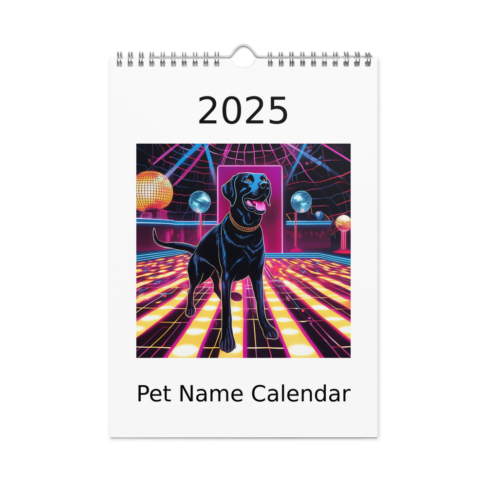 PugMug Custom Black Labrador Retriever Wall Calendar (2026)