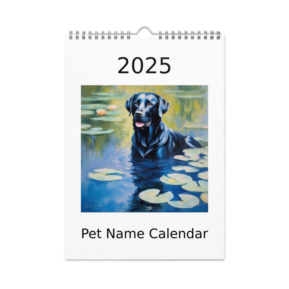 PugMug Custom Black Labrador Retriever Wall Calendar (2026)