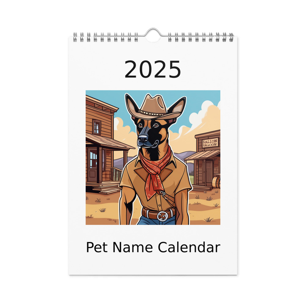 PugMug Custom Belgian Malinois Wall Calendar (2026)