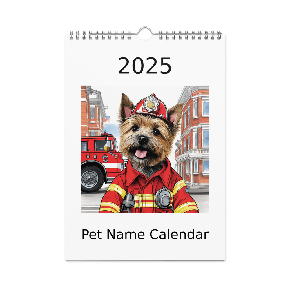PugMug Custom Cairn Terrier Wall Calendar (2026)