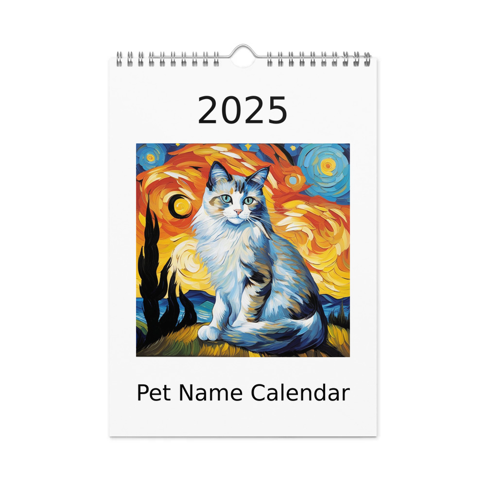 PugMug Custom Tabby Ragdoll Cat Wall Calendar (2026)