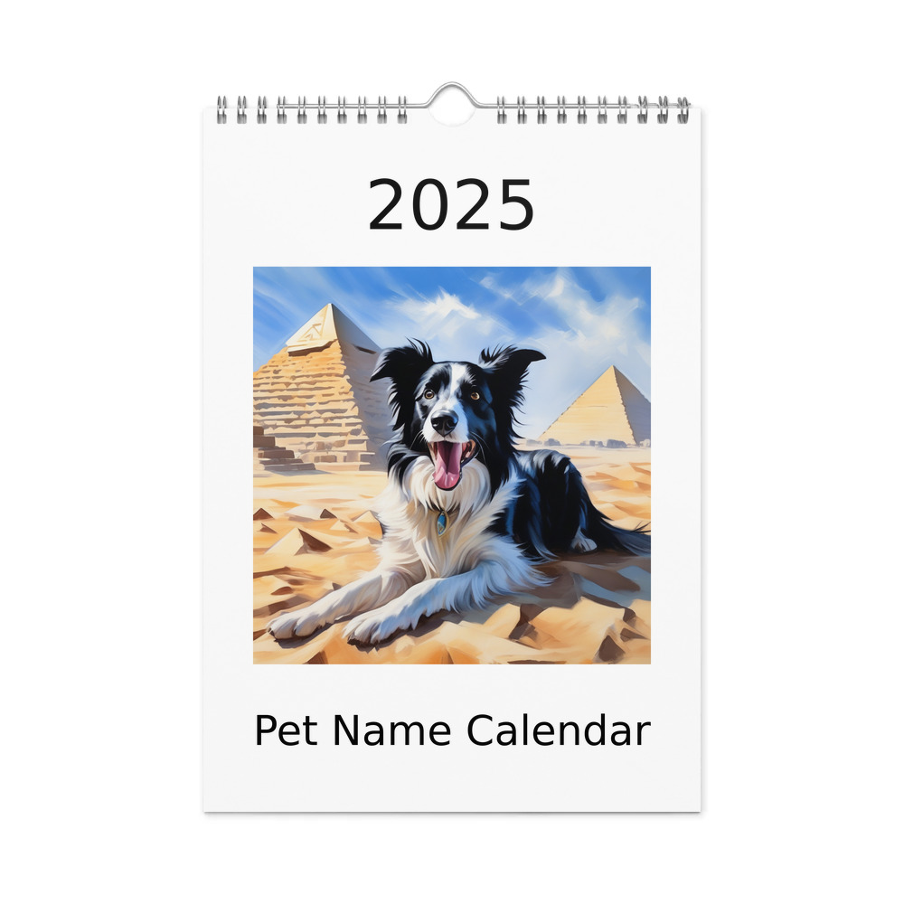 PugMug Custom Border Collie Wall Calendar (2026)