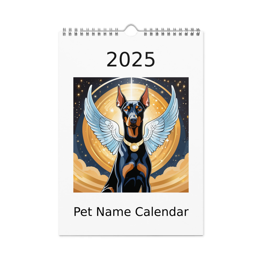 PugMug Custom Doberman Pinscher Wall Calendar (2026)