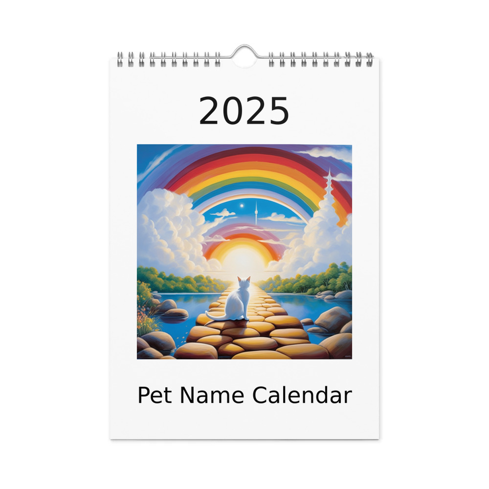 PugMug Custom White Companion Cat Wall Calendar (2026)