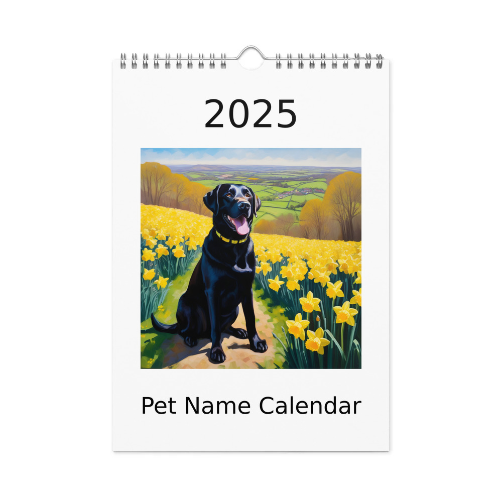 PugMug Custom Black Labrador Retriever Wall Calendar (2026)