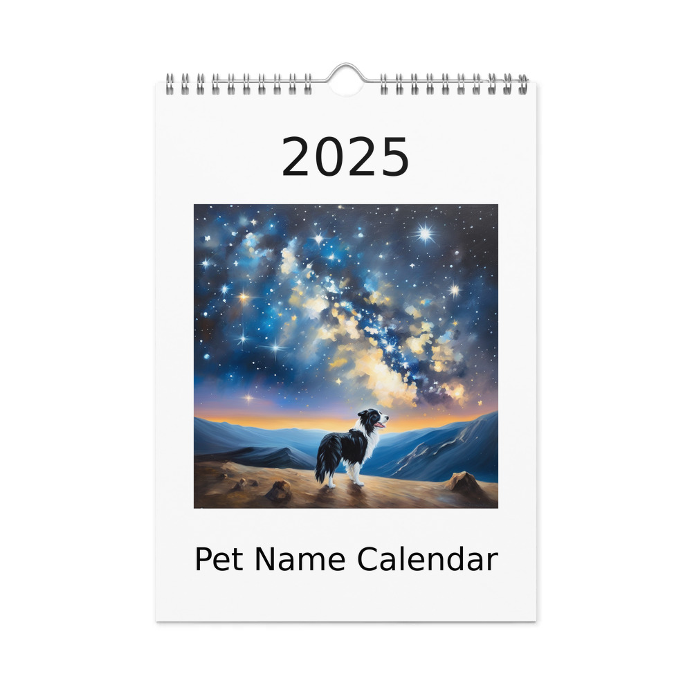 PugMug Custom Border Collie Wall Calendar (2026)