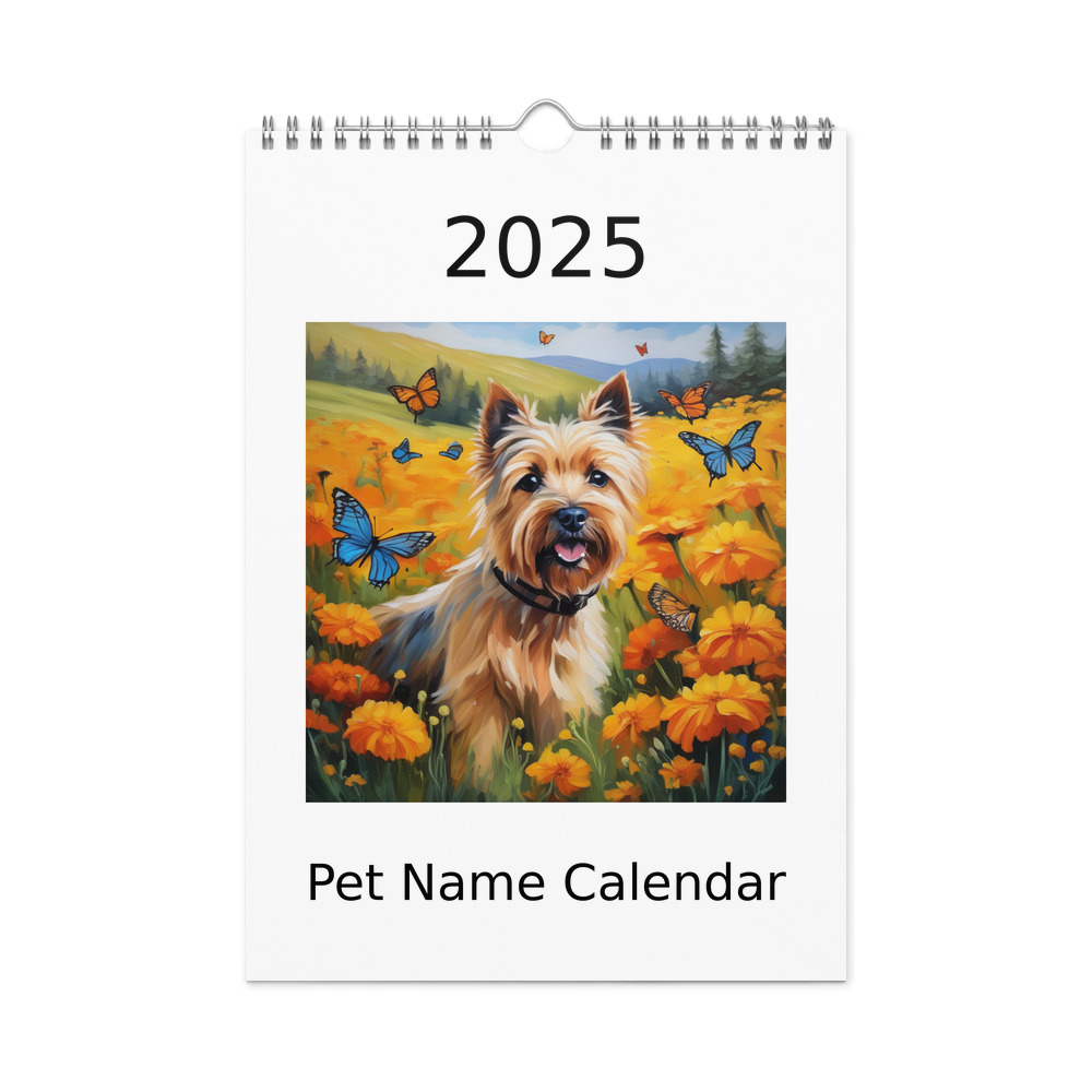 PugMug Custom Cairn Terrier Wall Calendar (2026)