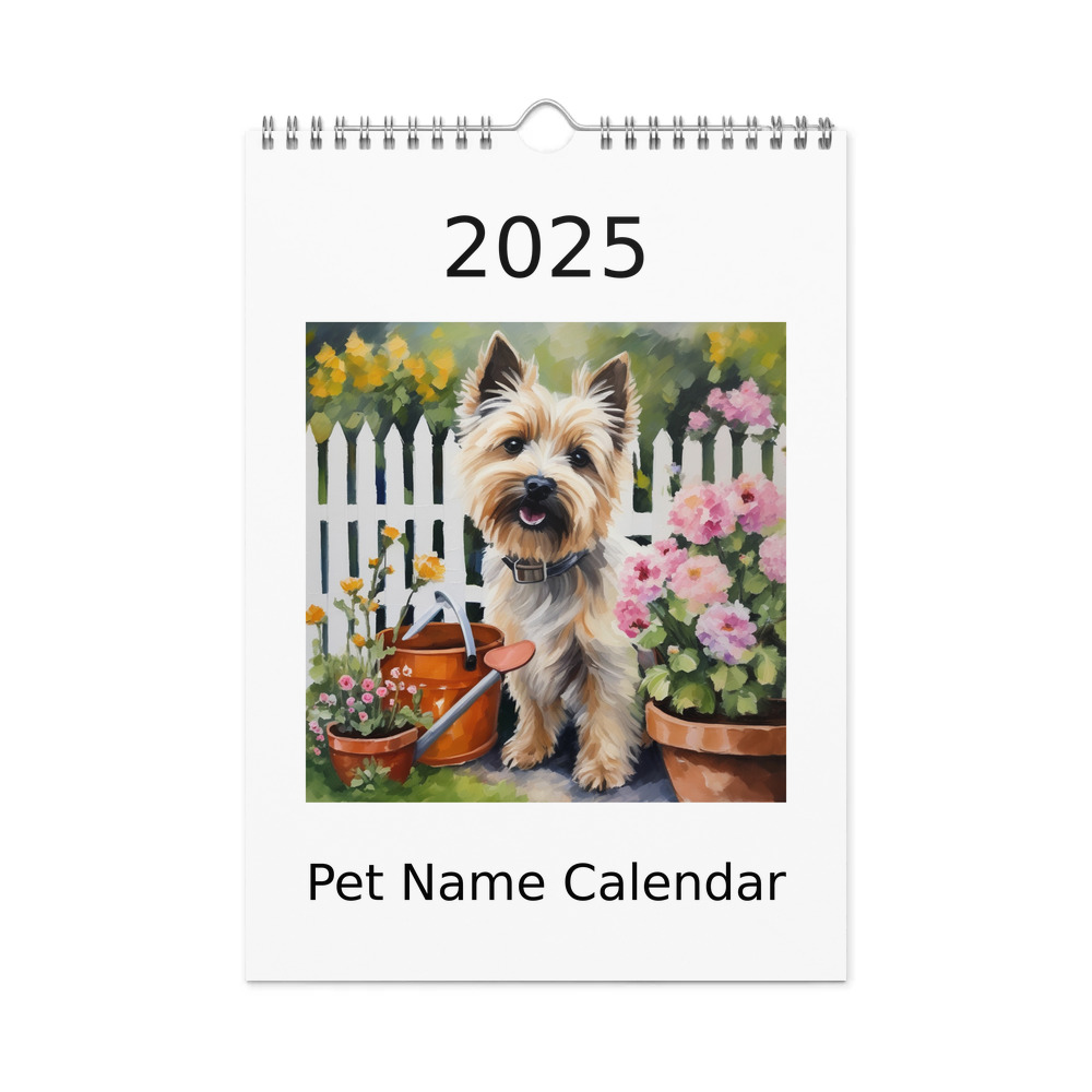 PugMug Custom Cairn Terrier Wall Calendar (2026)