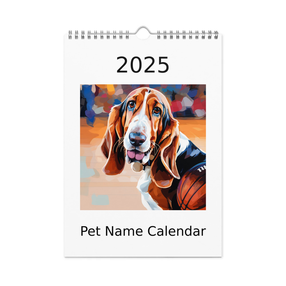 PugMug Custom Basset Hound Wall Calendar (2026)