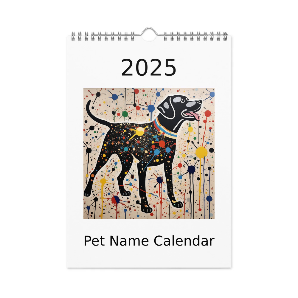 PugMug Custom Black Labrador Retriever Wall Calendar (2026)