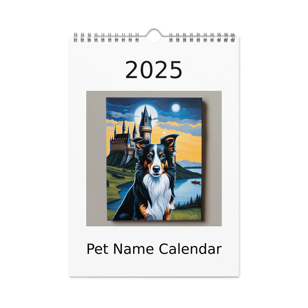 PugMug Custom Border Collie Wall Calendar (2026)