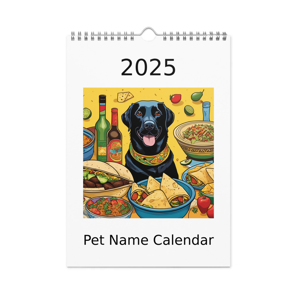 PugMug Custom Black Labrador Retriever Wall Calendar (2026)