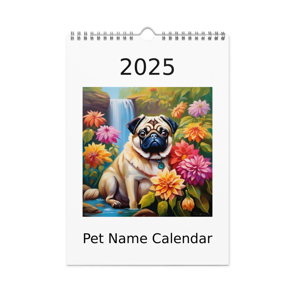 PugMug Custom Pug Wall Calendar (2026)