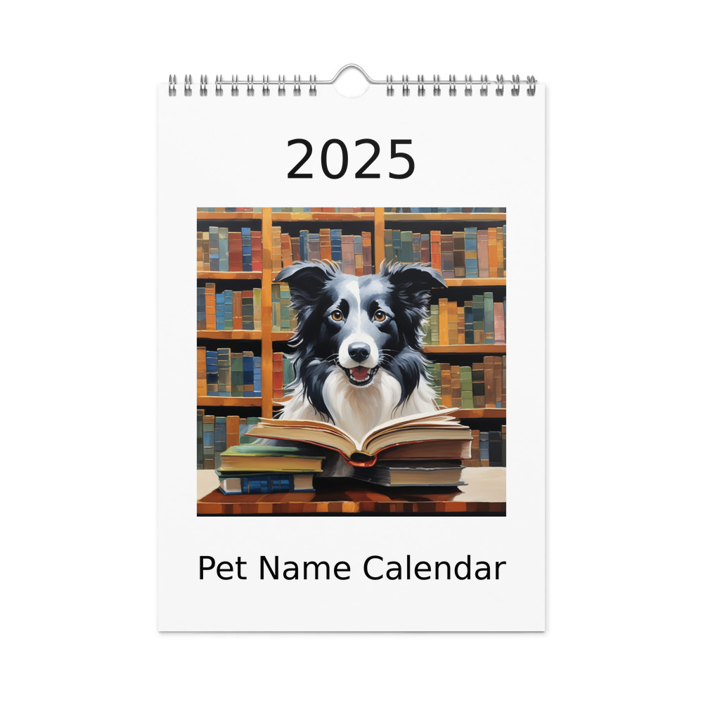 PugMug Custom Border Collie Wall Calendar (2026)
