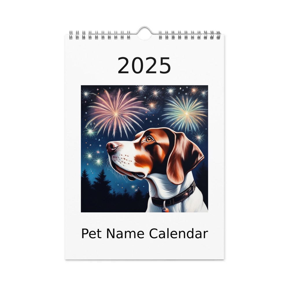 PugMug Custom Pointer Dog Wall Calendar (2026)