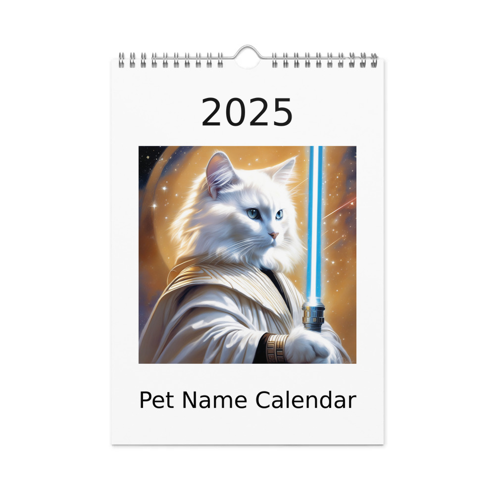 PugMug Custom White Ragdoll Cat Wall Calendar (2026)