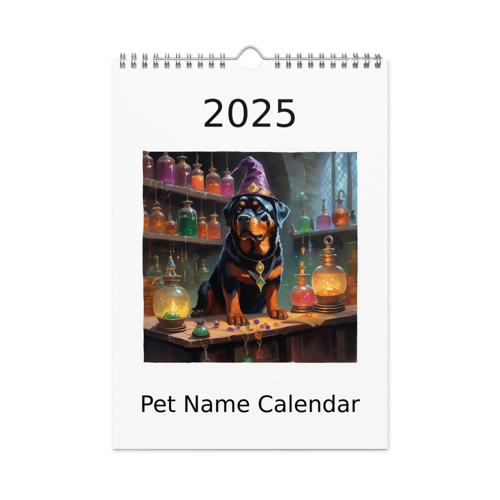 PugMug Custom Rottweiler Wall Calendar (2026)