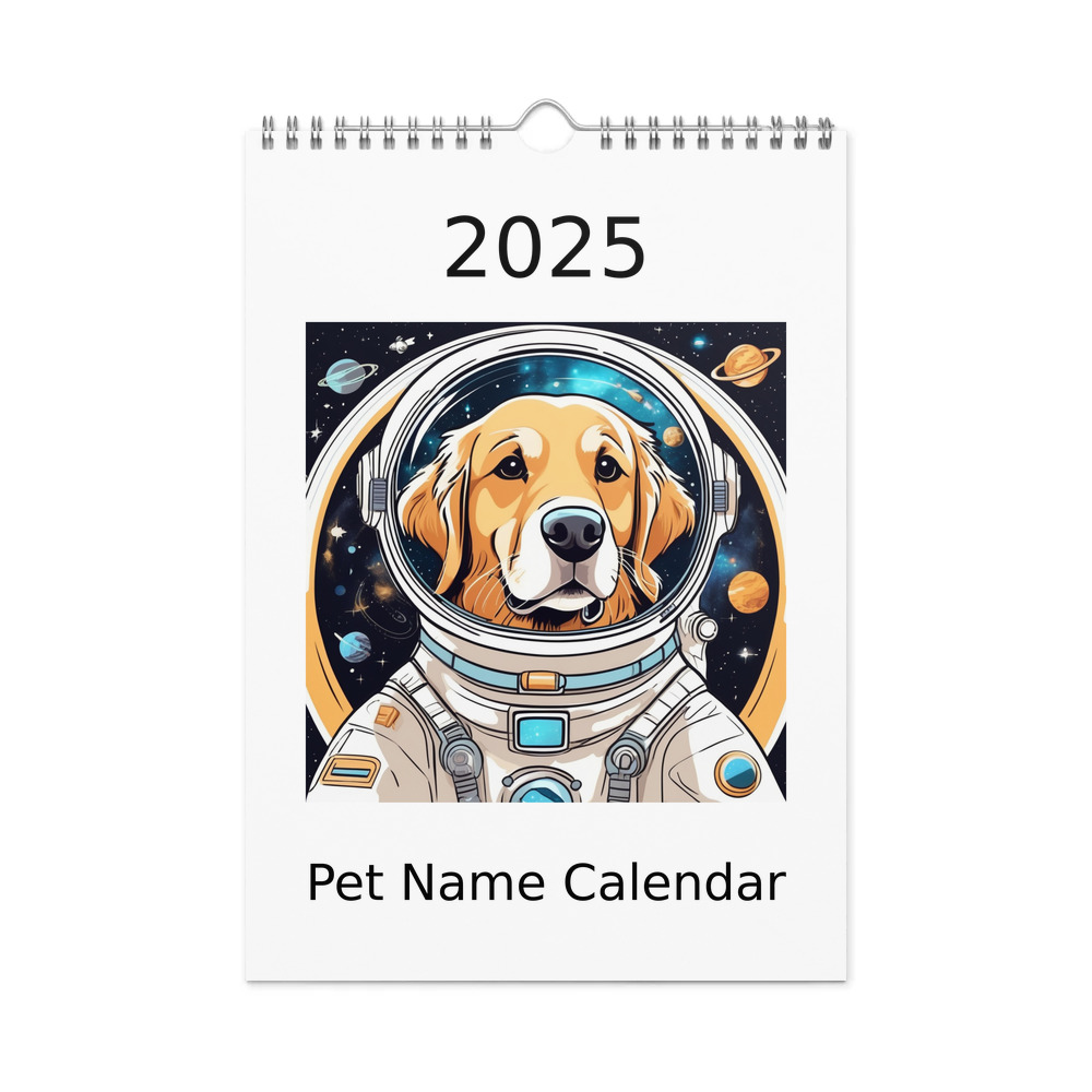 PugMug Custom Golden Retriever Wall Calendar (2026)