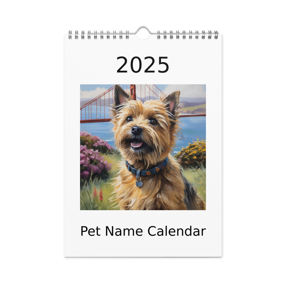PugMug Custom Cairn Terrier Wall Calendar (2026)