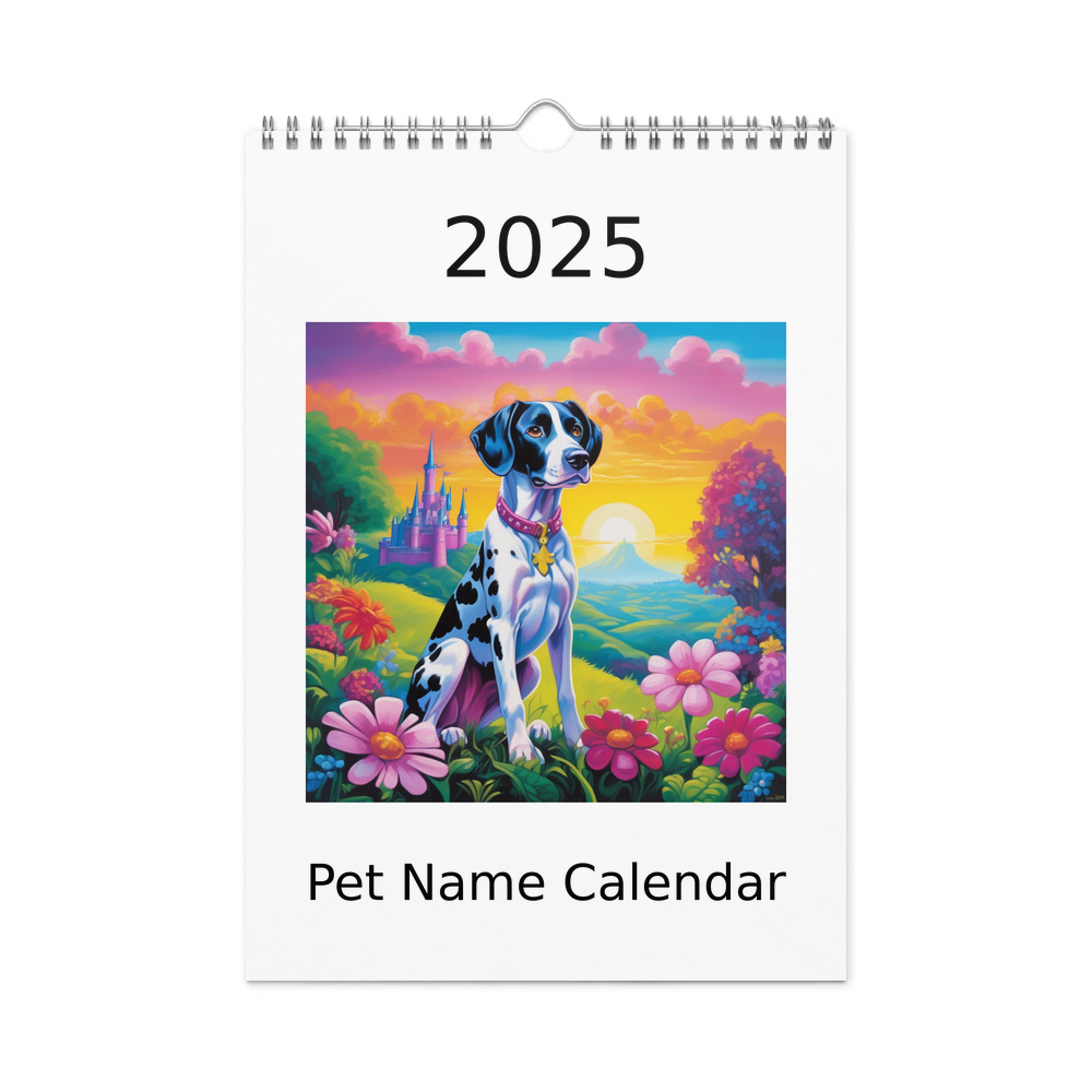 PugMug Custom Pointer Dog Wall Calendar (2026)