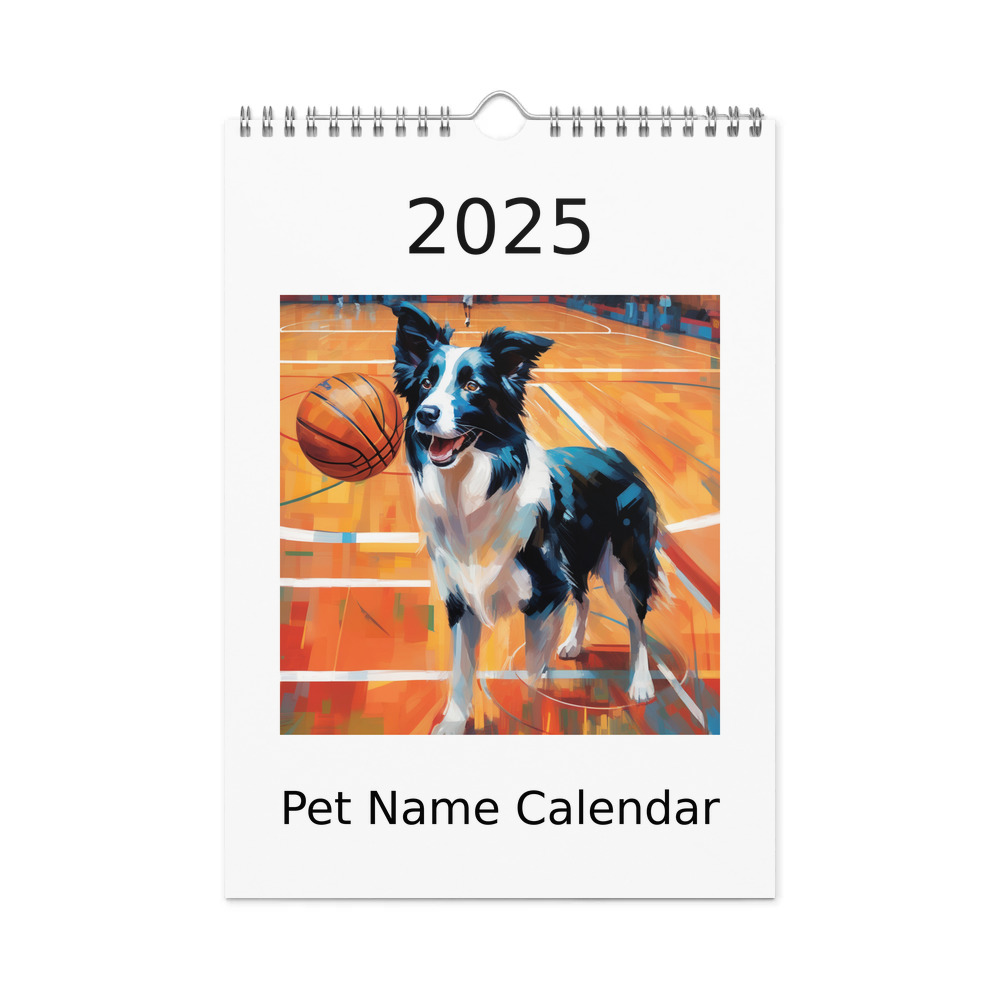 PugMug Custom Border Collie Wall Calendar (2026)