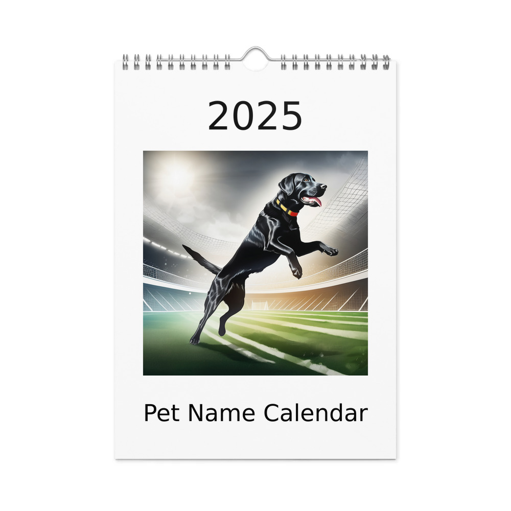 PugMug Custom Black Labrador Retriever Wall Calendar (2026)