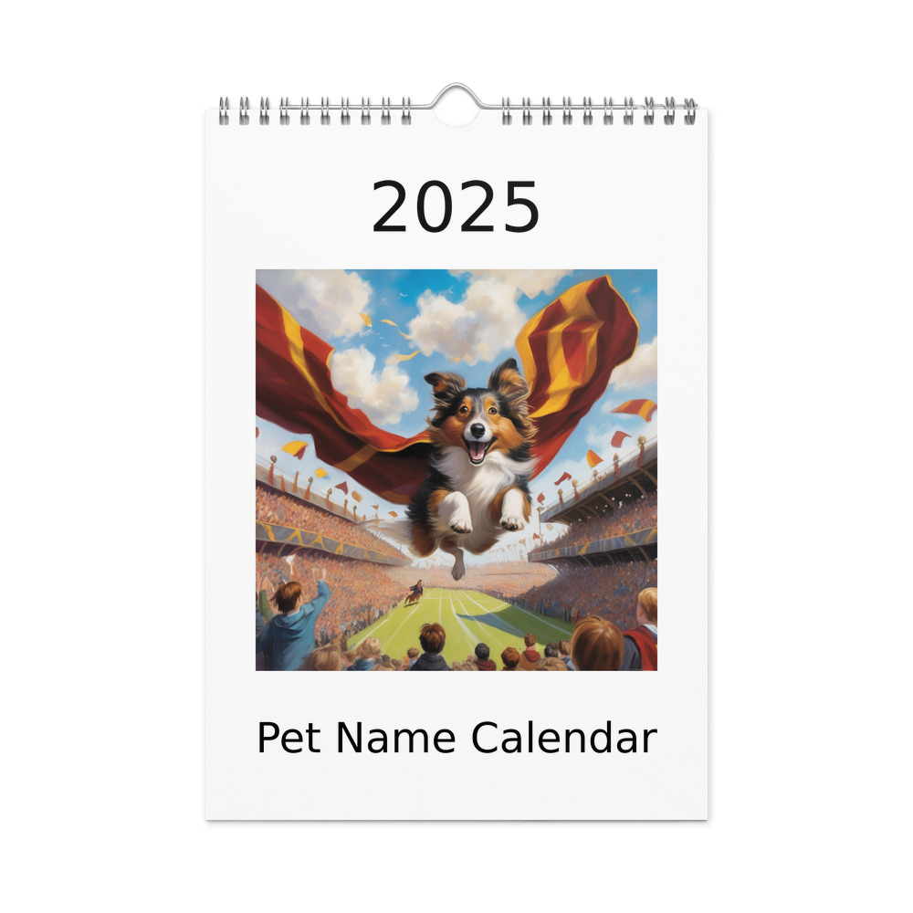 PugMug Custom Shetland Sheepdog Wall Calendar (2026)
