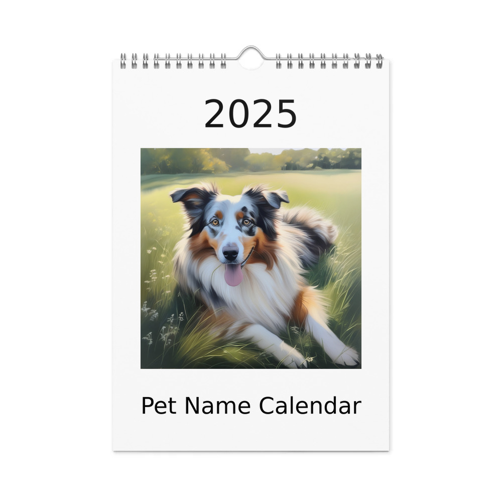 PugMug Custom Australian Shepherd Dog Wall Calendar (2026)