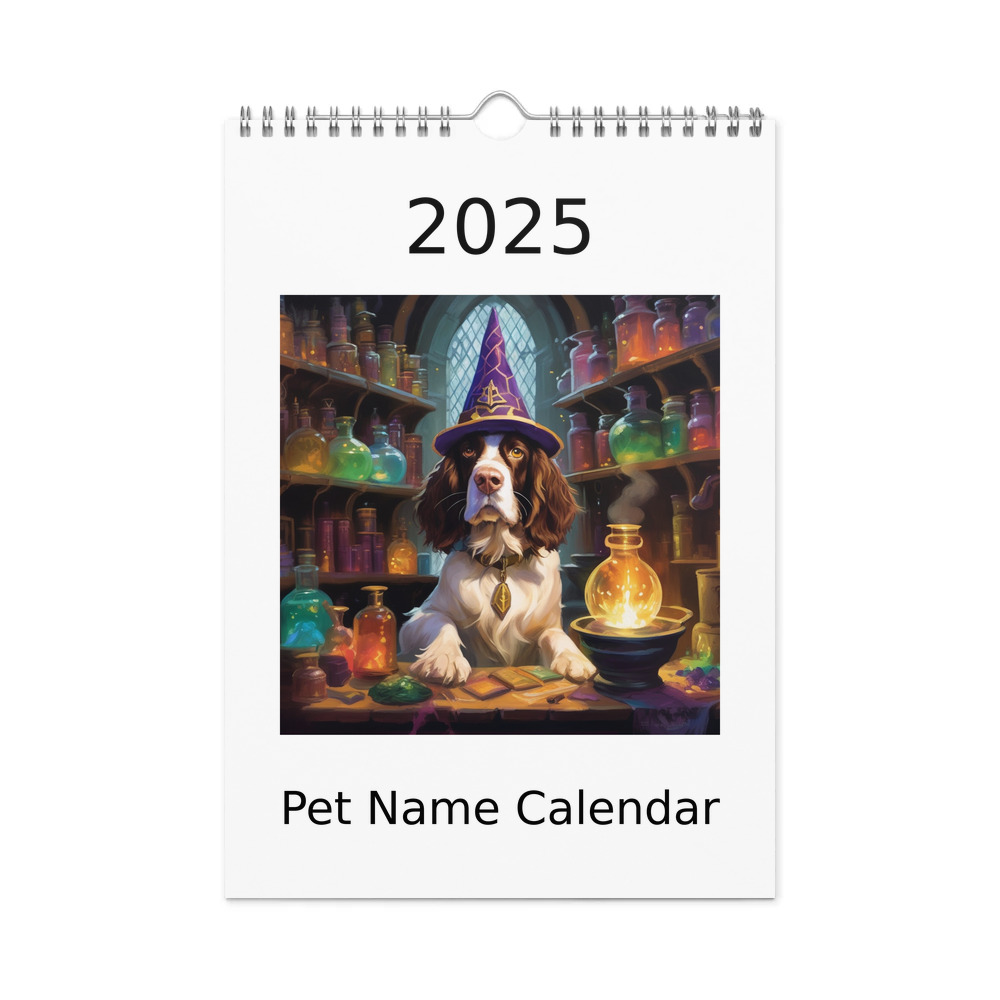PugMug Custom English Springer Spaniel Wall Calendar (2026)