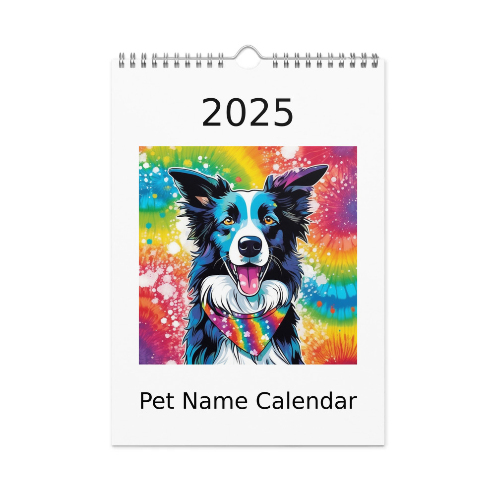 PugMug Custom Border Collie Wall Calendar (2026)