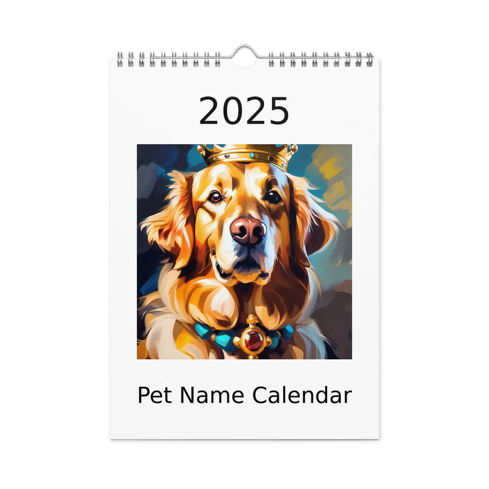 PugMug Custom Golden Retriever Wall Calendar (2026)