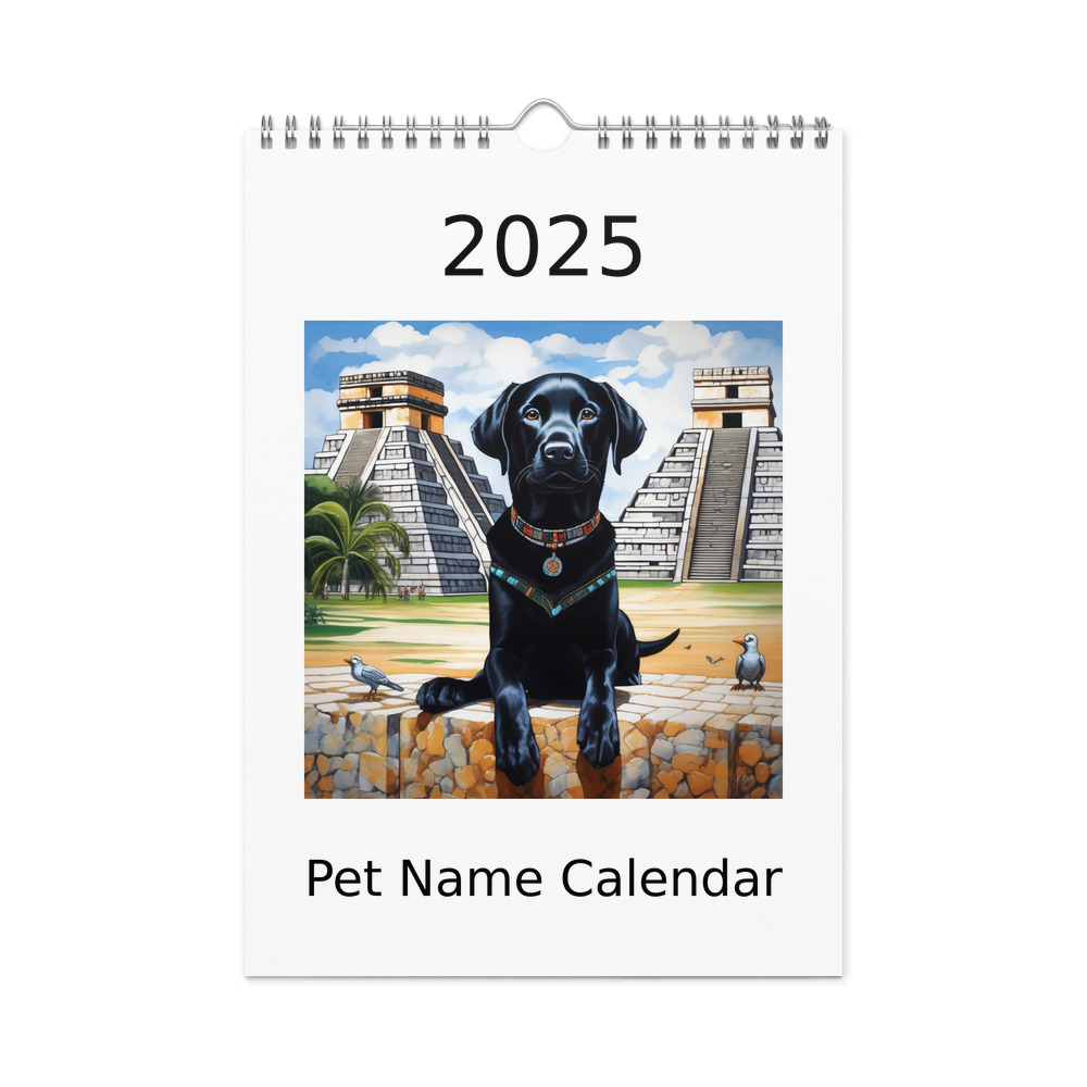 PugMug Custom Black Labrador Retriever Wall Calendar (2026)