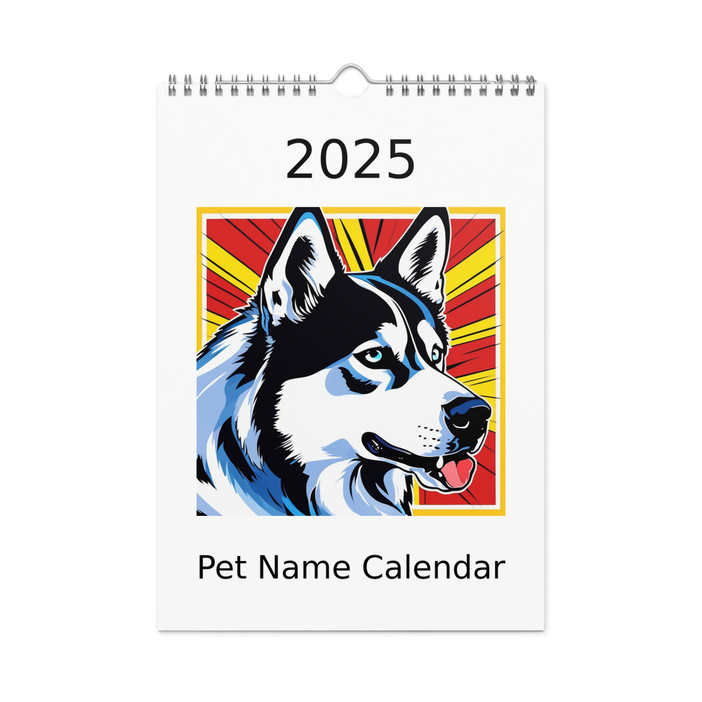 PugMug Custom Siberian Husky Wall Calendar (2026)