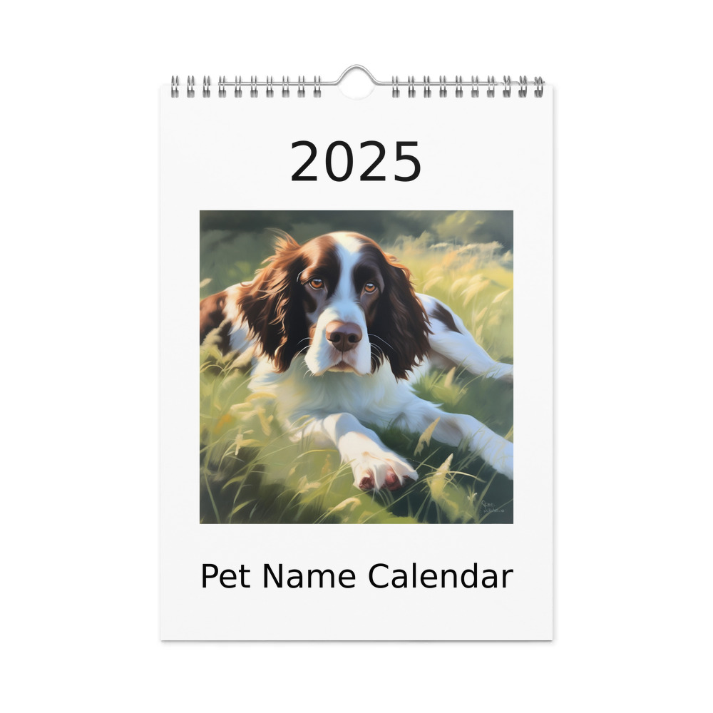 PugMug Custom English Springer Spaniel Wall Calendar (2026)