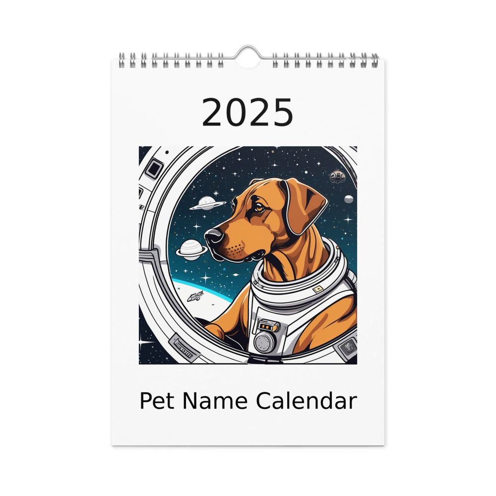 PugMug Custom Rhodesian Ridgeback Wall Calendar (2026)