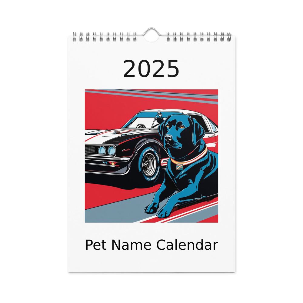 PugMug Custom Black Labrador Retriever Wall Calendar (2026)