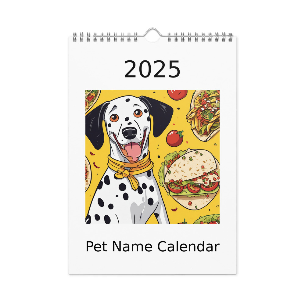 PugMug Custom Dalmatian Wall Calendar (2026)