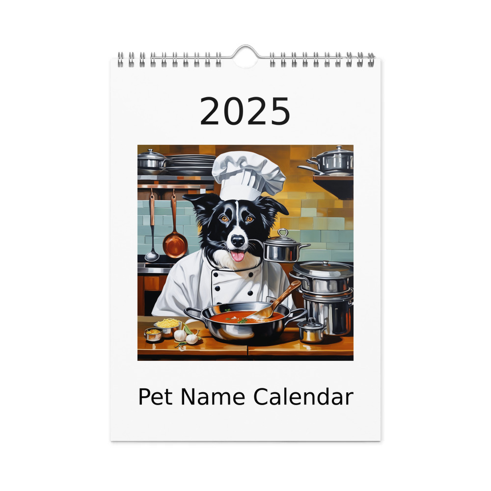 PugMug Custom Border Collie Wall Calendar (2026)