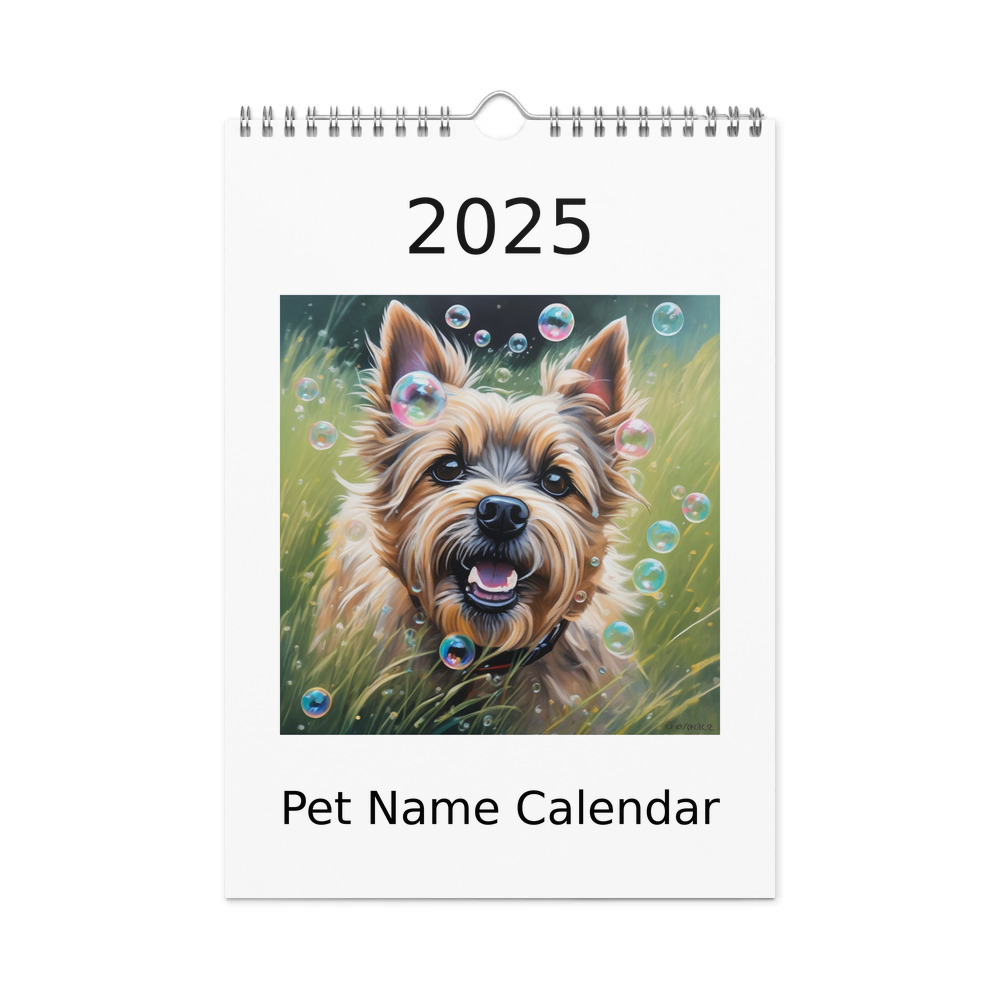 PugMug Custom Cairn Terrier Wall Calendar (2026)