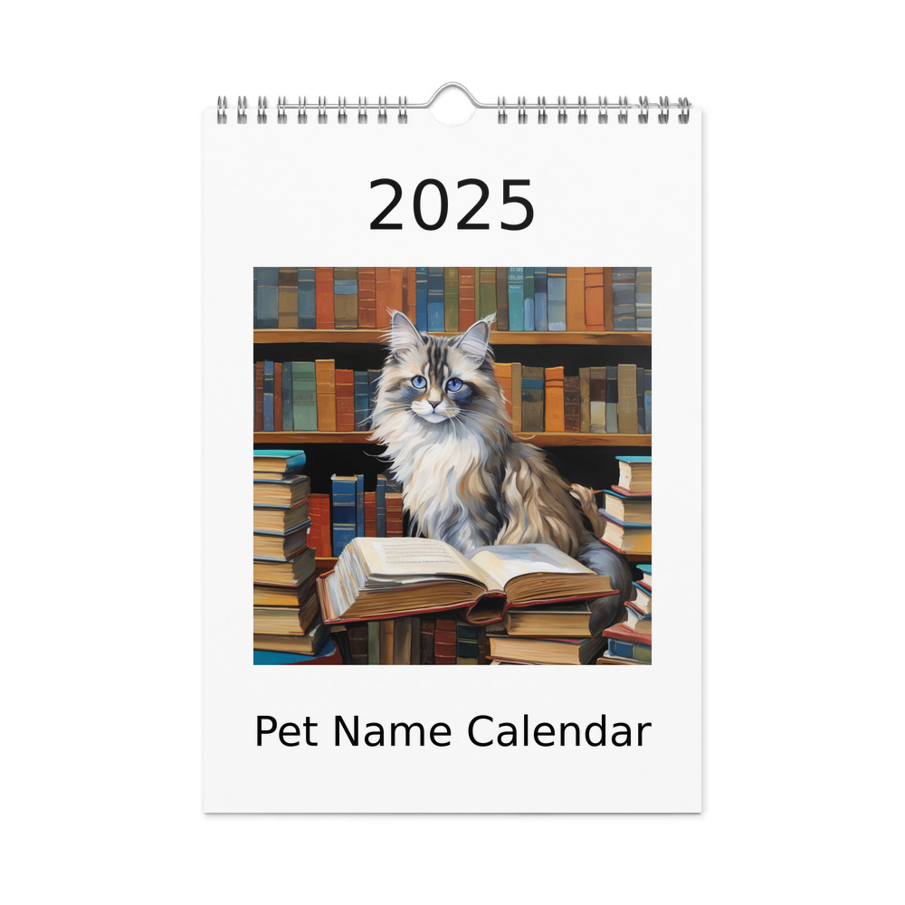 PugMug Custom Tabby Ragdoll Cat Wall Calendar (2026)