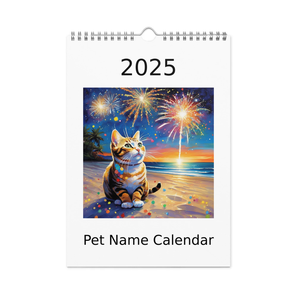 PugMug Custom Tabby Exotic Cat Wall Calendar (2026)