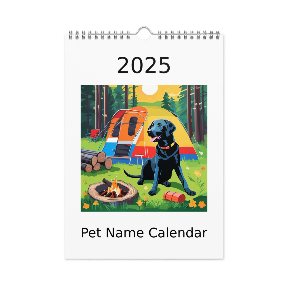 PugMug Custom Black Labrador Retriever Wall Calendar (2026)