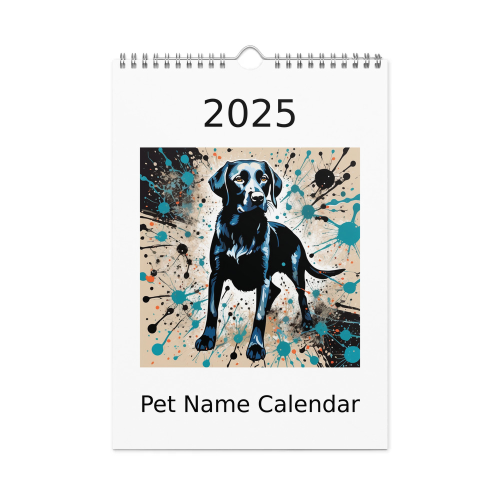 PugMug Custom Black Labrador Retriever Wall Calendar (2026)