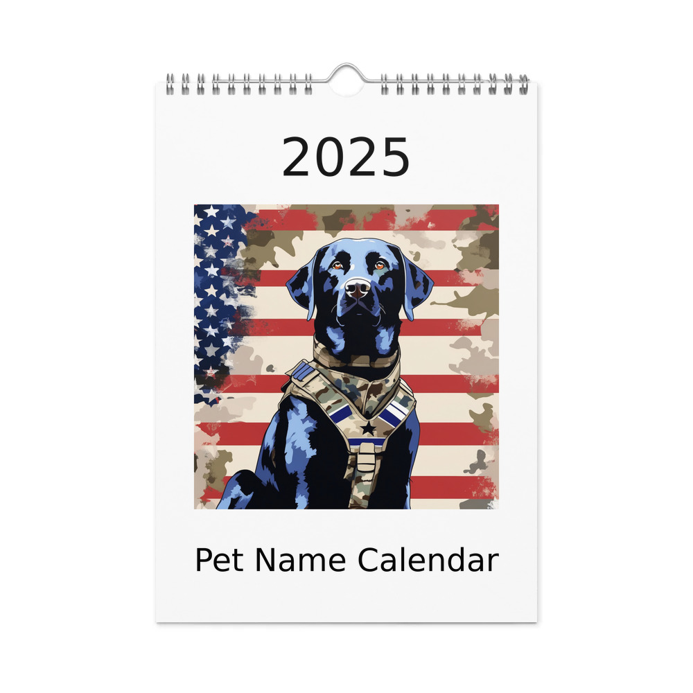 PugMug Custom Black Labrador Retriever Wall Calendar (2026)