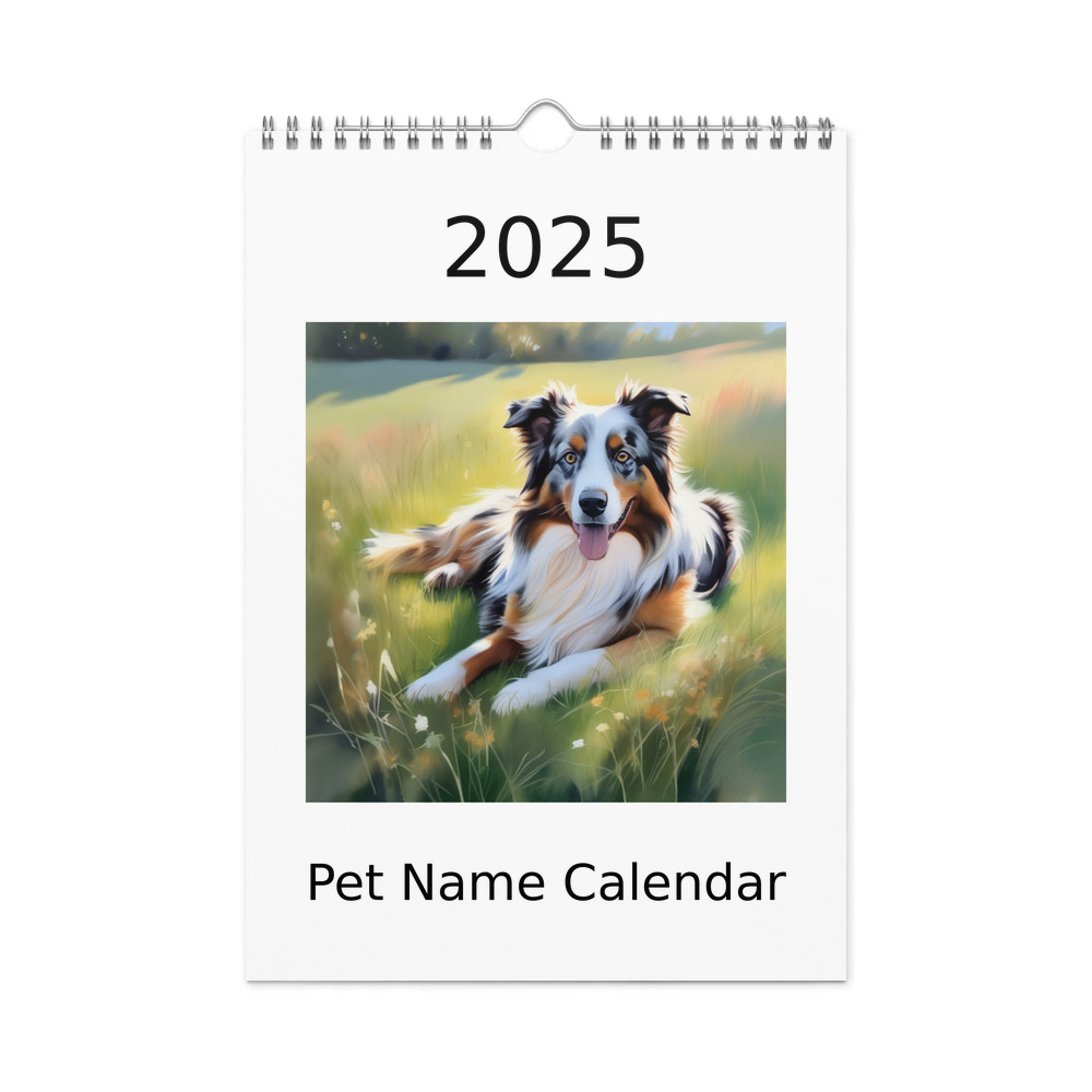 PugMug Custom Australian Shepherd Dog Wall Calendar (2026)