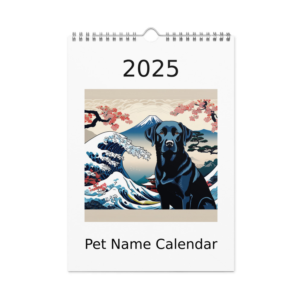 PugMug Custom Black Labrador Retriever Wall Calendar (2026)