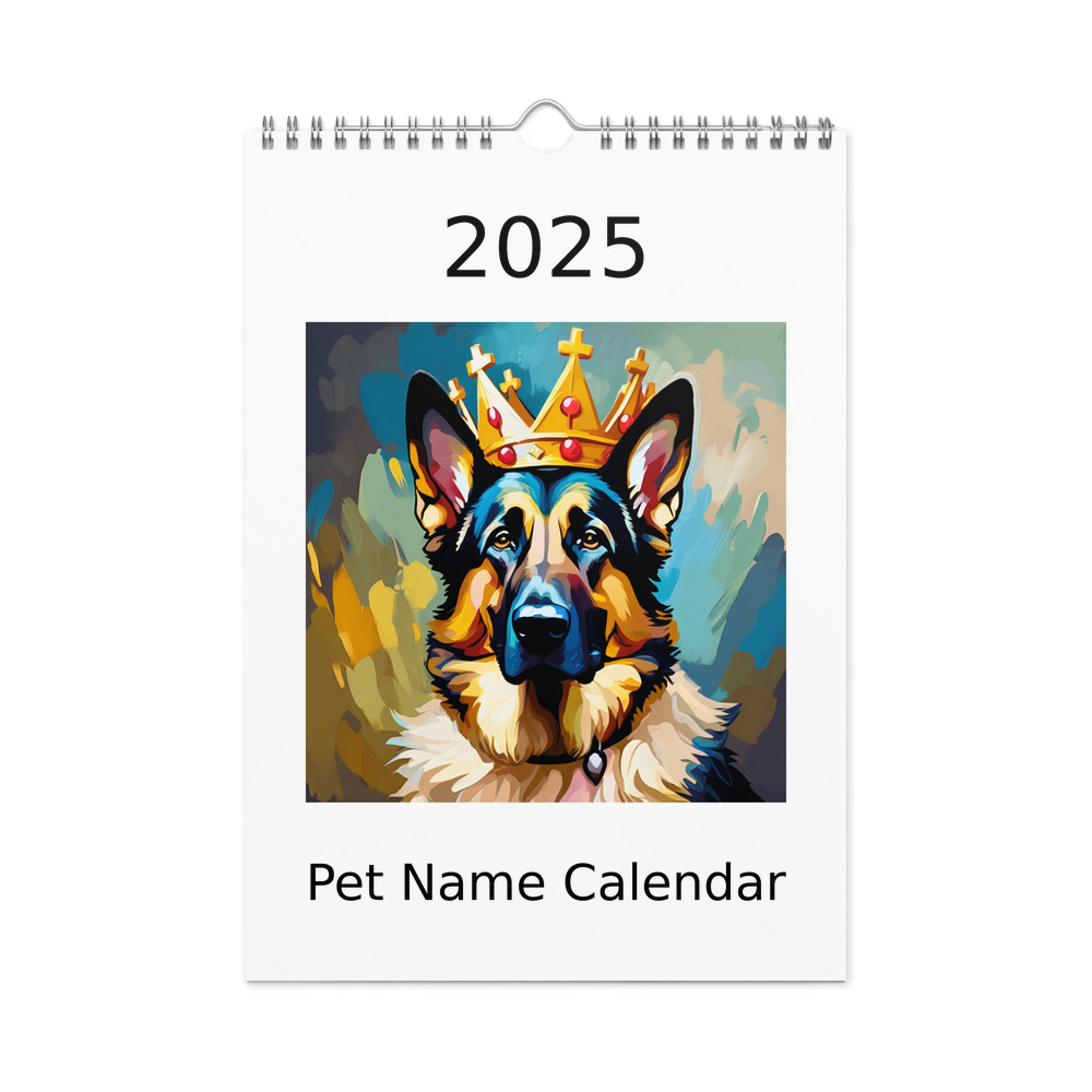 PugMug Custom German Shepherd Dog Wall Calendar (2026)
