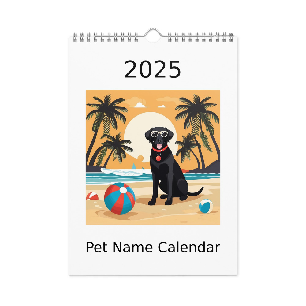 PugMug Custom Black Labrador Retriever Wall Calendar (2026)