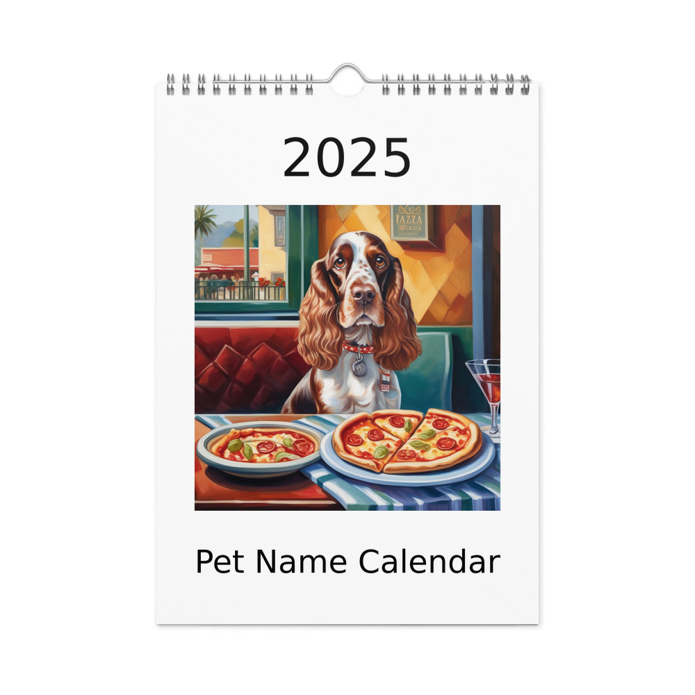 PugMug Custom English Cocker Spaniel Wall Calendar (2026)