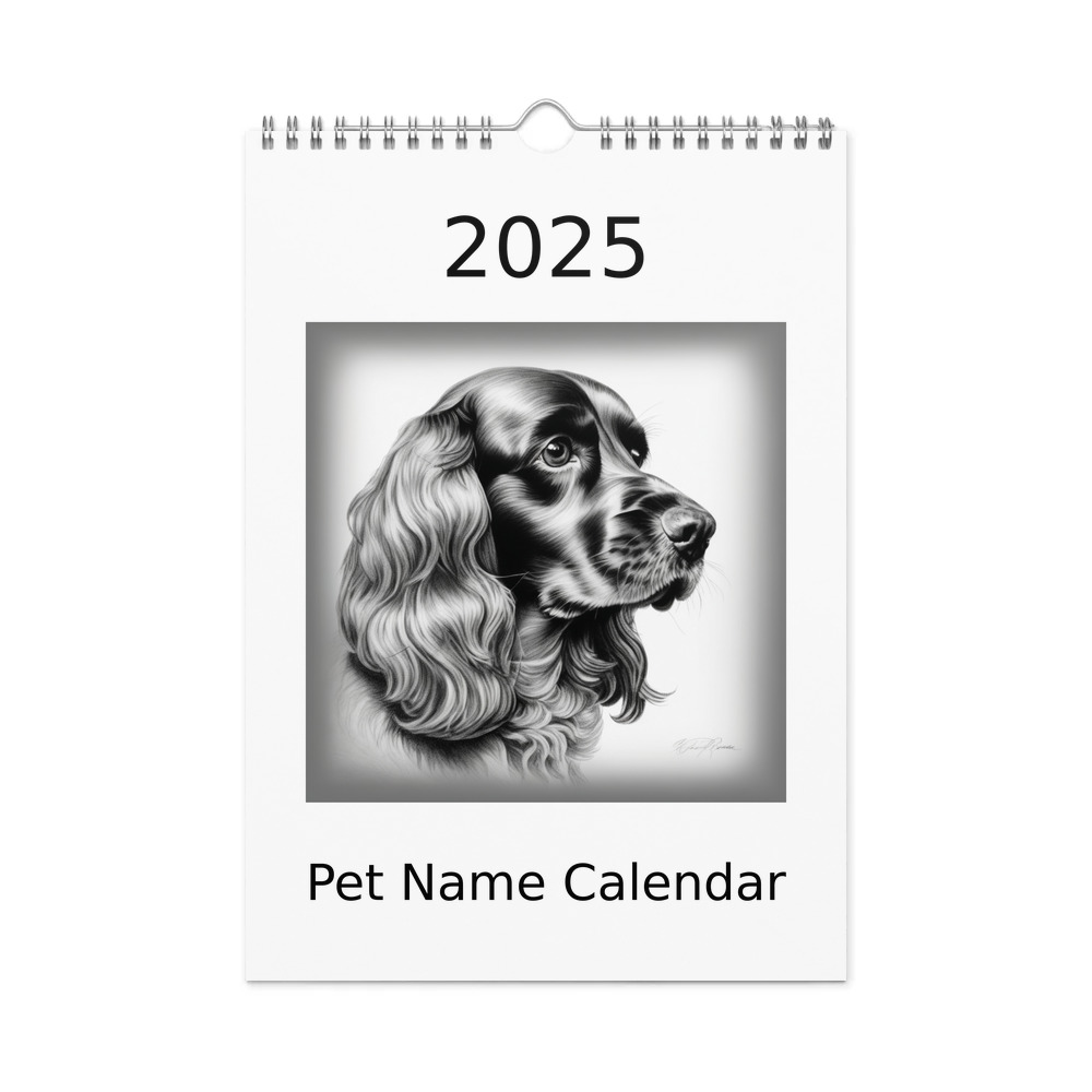 PugMug Custom Cocker Spaniel Wall Calendar (2026)